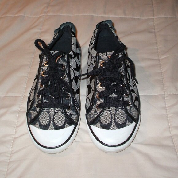 Coach Monogram Black & White sneakers   - Size 9 - Picture 1 of 4